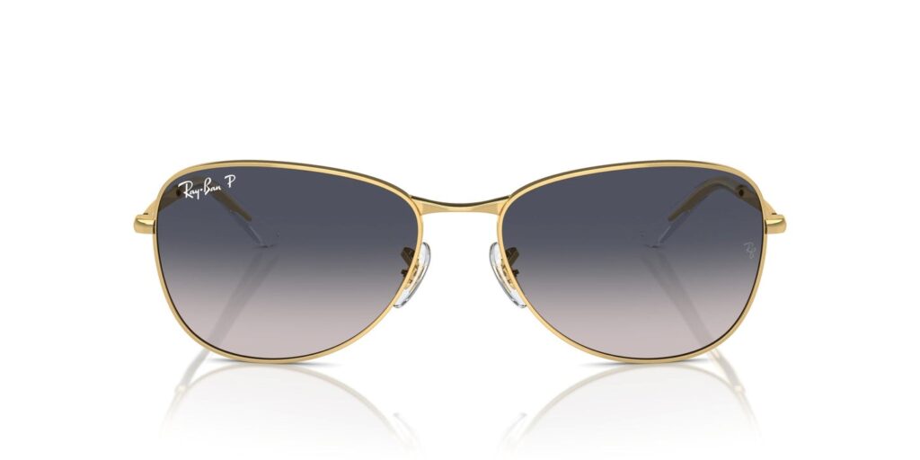RAYBAN ARISTA GOLD FRAMES/BLUE LENS RB3733-001/78 56